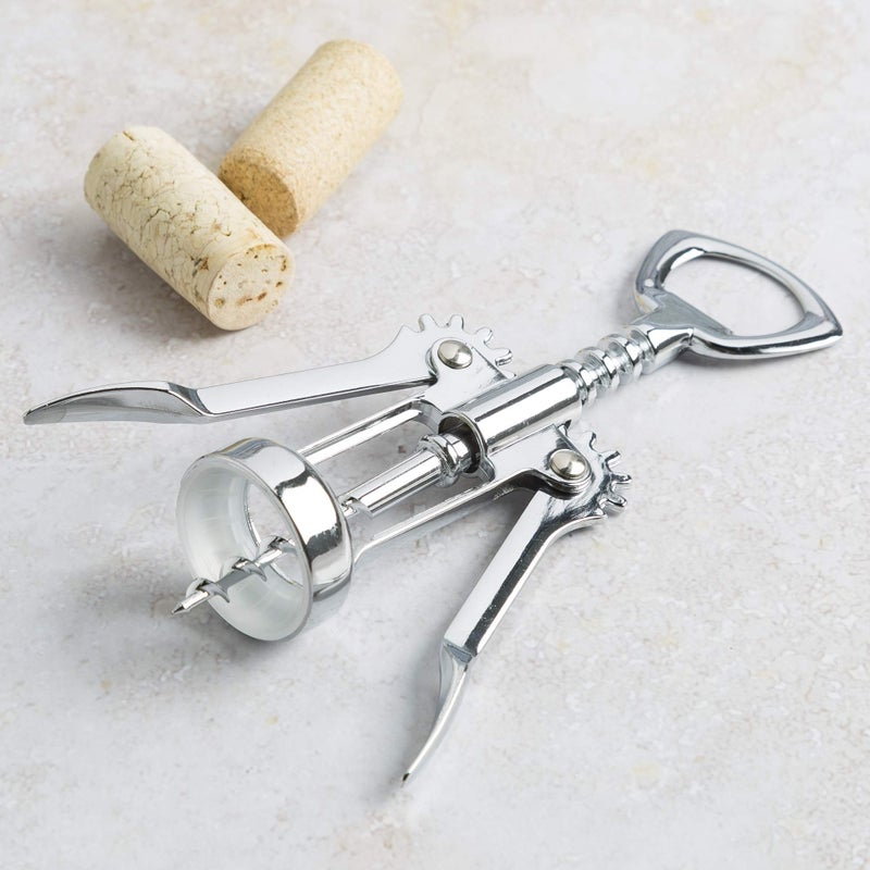 Cooking Light Premium Stainless Steel Wine, Professional and Portable Bottle Opener, All-in-One Winged Corkscrew, Black, Model:Wing Wine Opener - Image 5